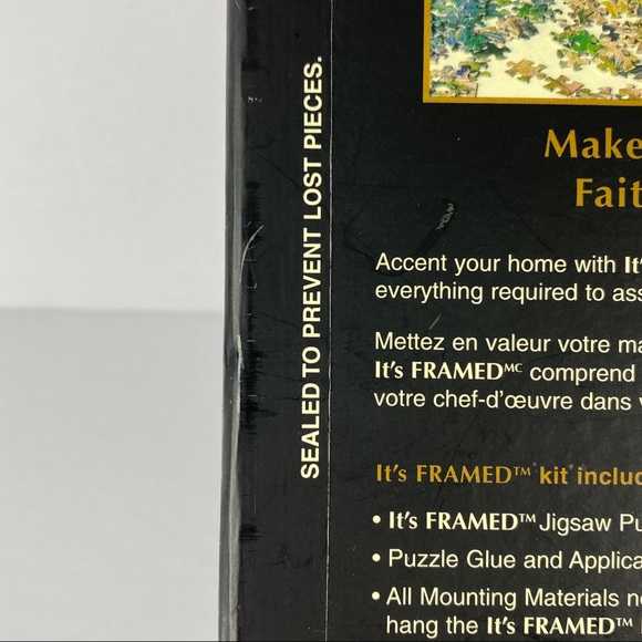 NEW It's Framed Jigsaw Puzzle Vineyard Painting 1000 Pieces 32X22 inches - Picture 9 of 10